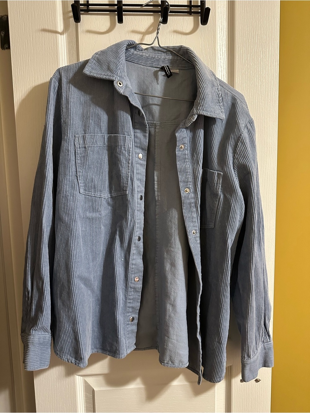 H&M Light Blue Corduroy Shirt Jacket